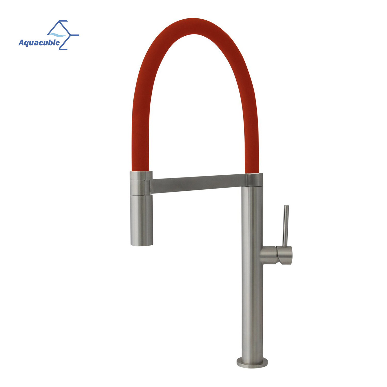 Top Sale Long Silicone Neck single handle Brass body flexible hose Kitchen Faucet