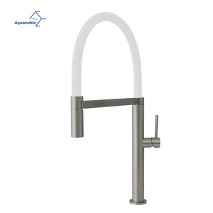 Pull Out Flexible Silicone CUPC CE Single Brass Kitchen Faucet Mixer Tap hot cold water sink kitchen faucets