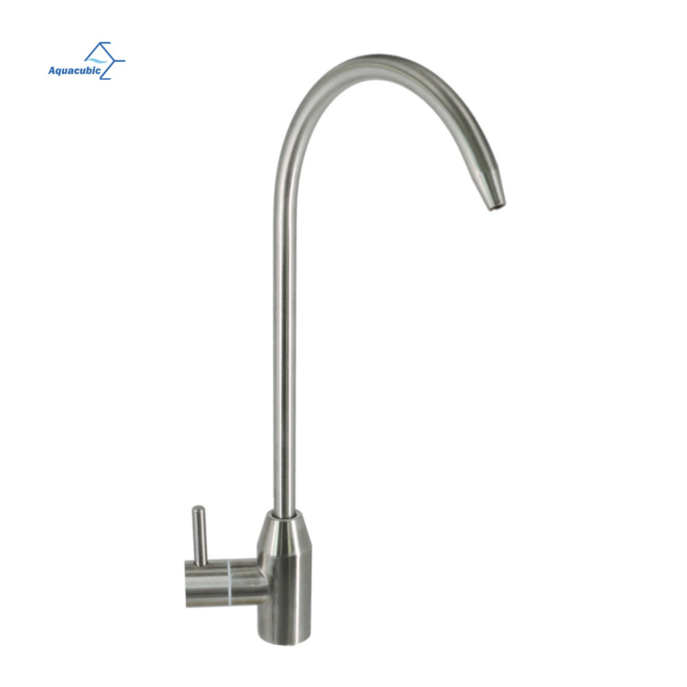 Aquacubic Bar Cold Water Faucet Single Handle Drinking Water Faucet with Gooseneck