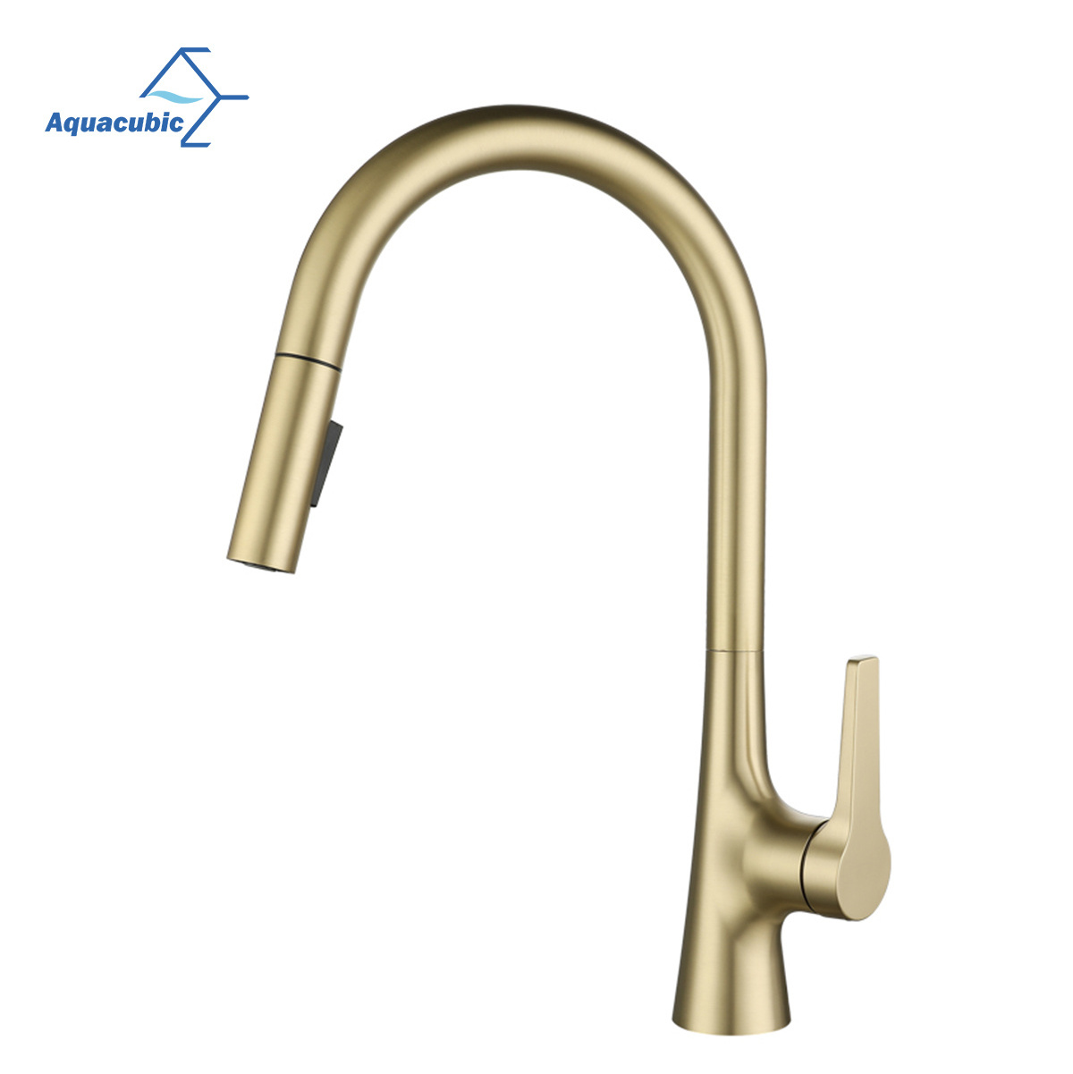 Aquacubic Fashionable Commercial Restaurant Flexible Sink Kitchen Faucet With Pull Down Spray Head