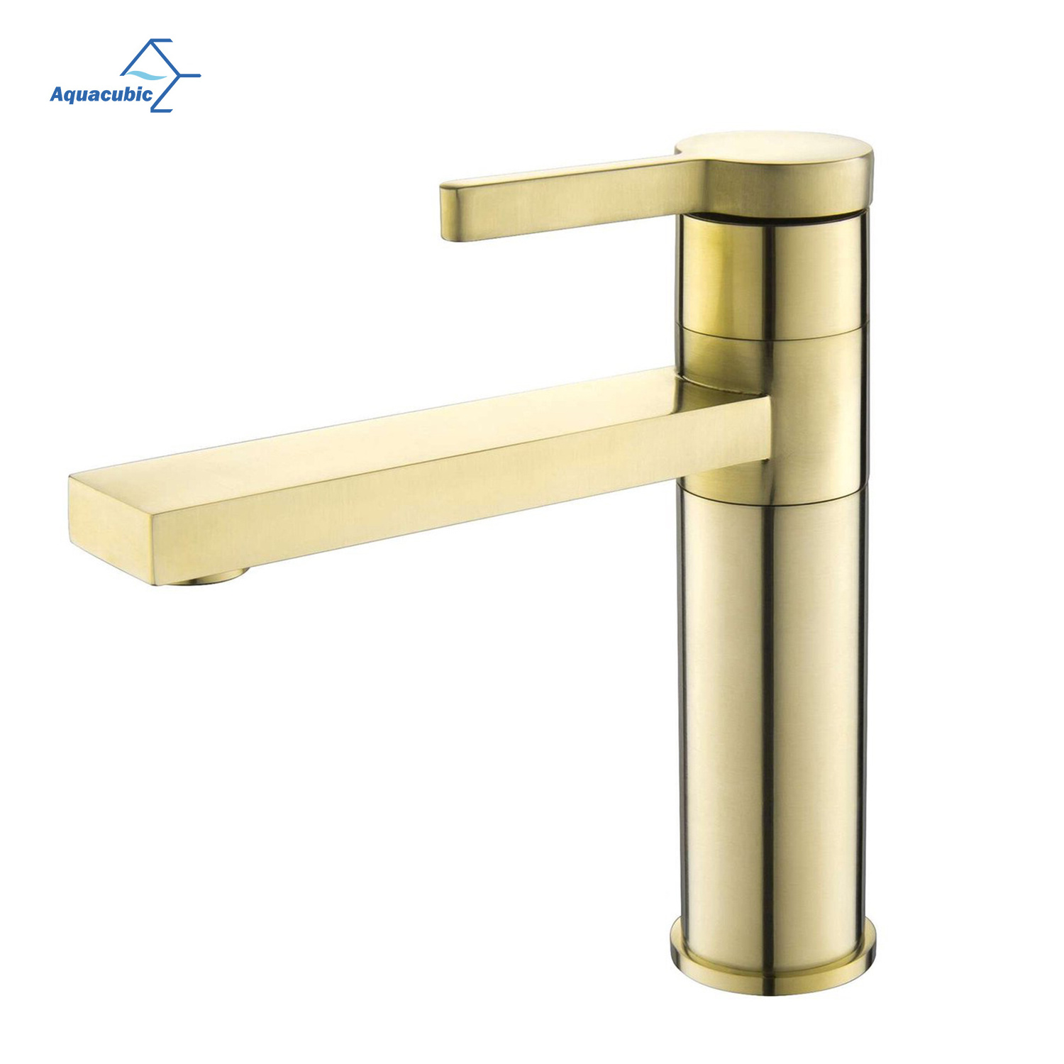 Luxury Lead-free Brass Body Brushed Gold Single Handle Bathroom faucet with One Hole