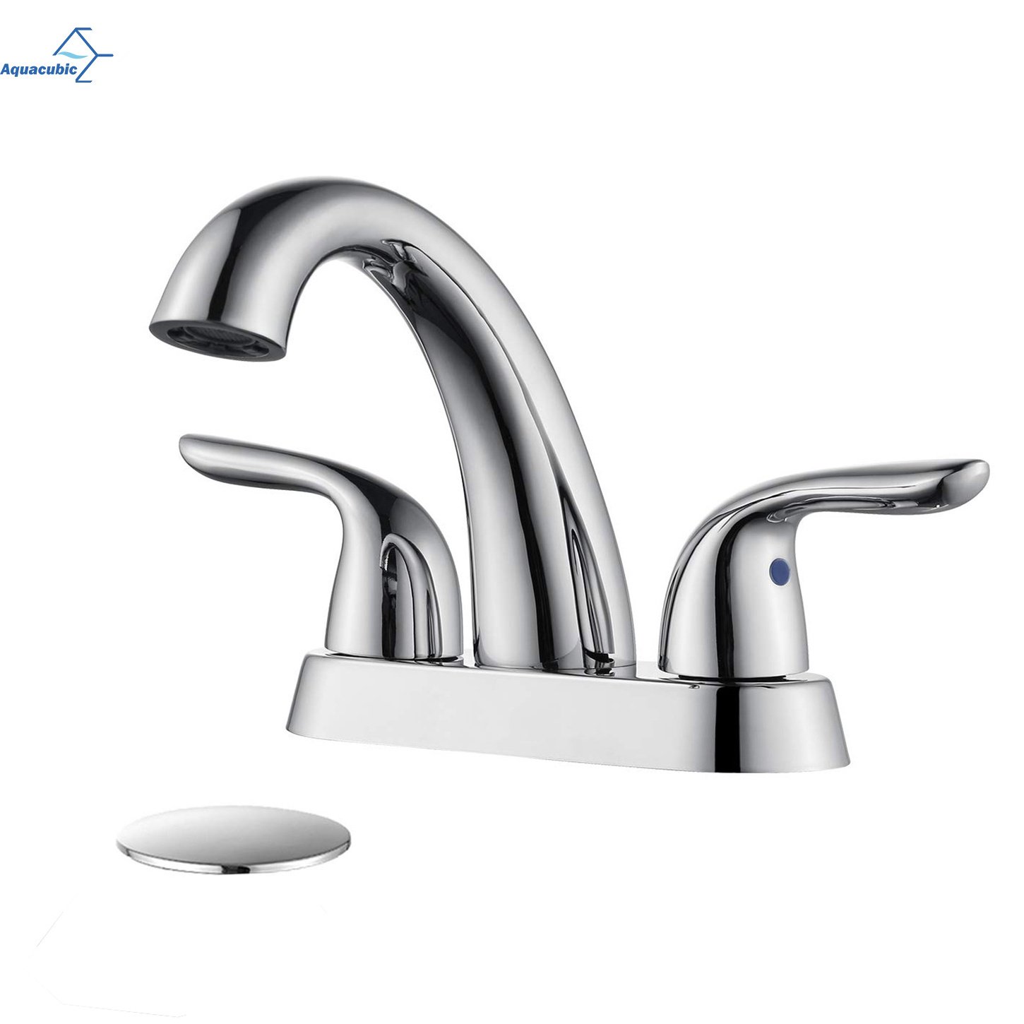 Modern cUPC Lead-free  4 Inch Gold Double Handle 3 Hole Centerset Bathroom Faucet