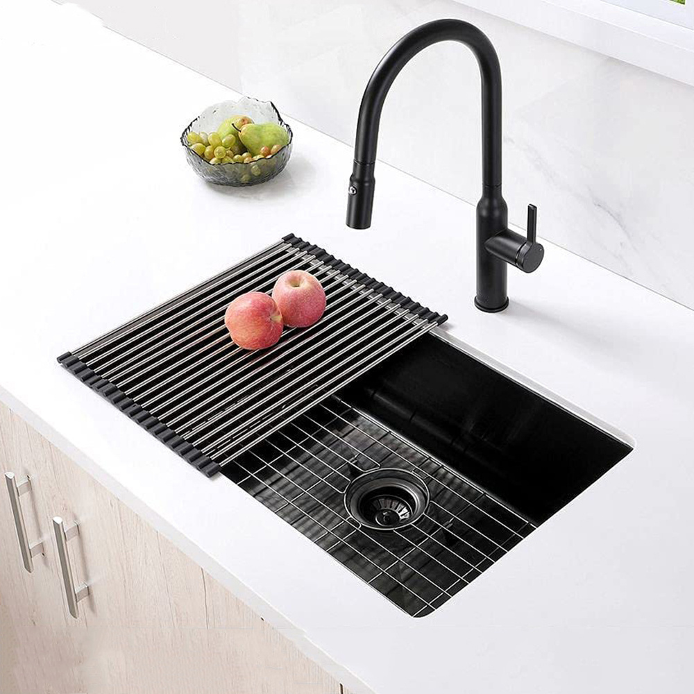 Aquacubic CUPC Standard Premium Single Bowl 30 inch Handmade 304 Stainless Steel Nano Kitchen Sink