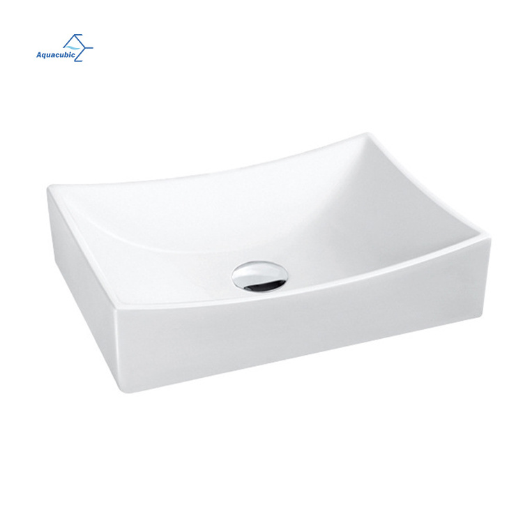 New Design Nordic Home Quality rectangular ceramic hand wash basin counter top bathroom sinks