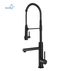 Brass Black Torneira Gourmet drinking water spout Kitchen Sink Faucets Pull Out Spring Kitchen Faucets