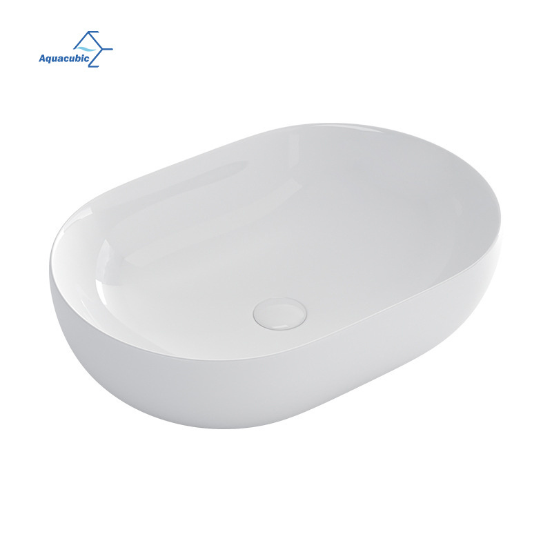 Porcelain wc oval vessel bathroom countertop lavabo art sink ceramic table top hand wash basin