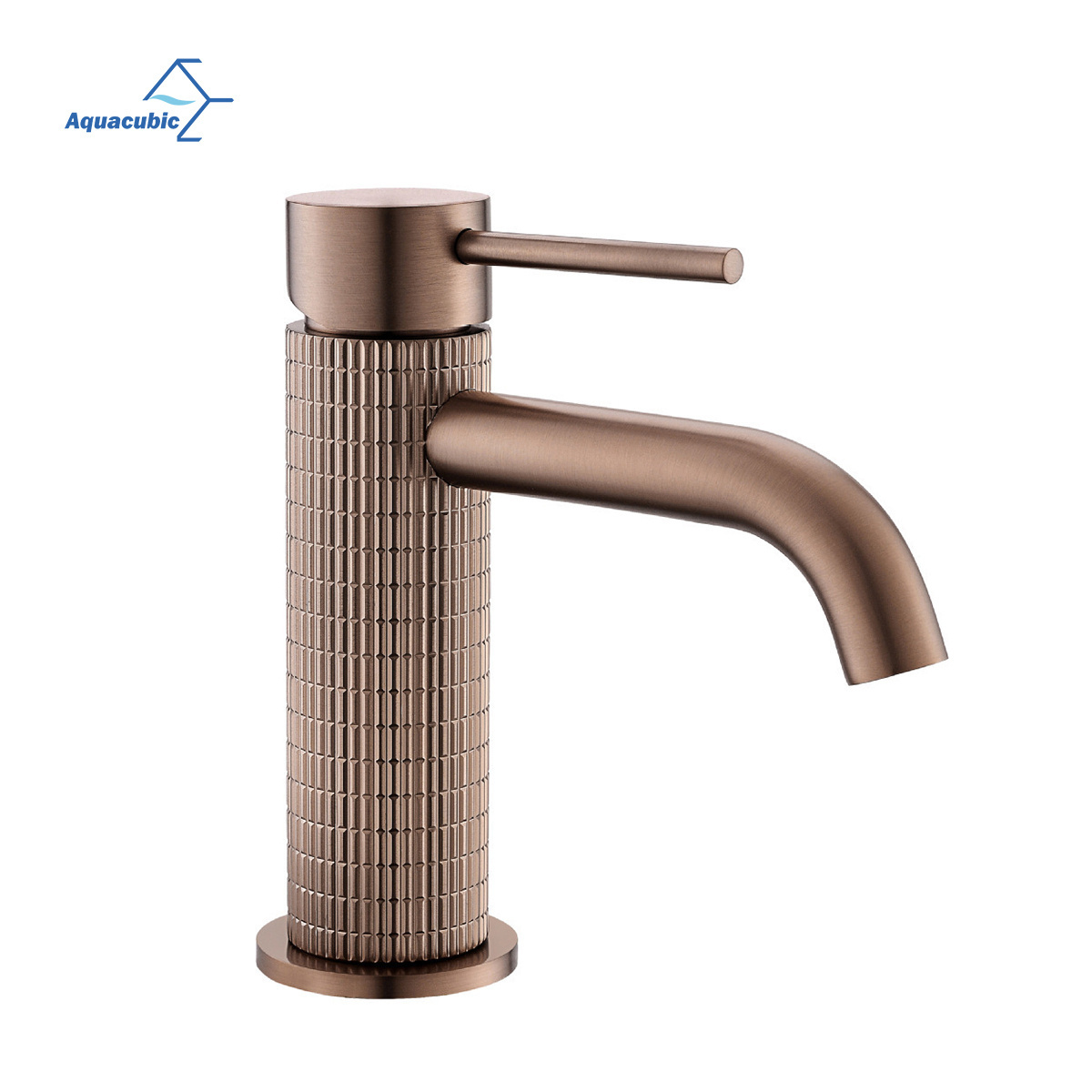 Nordic New design knurling faucet 100% Brass Rose gold Wash Basin Faucet Bathroom Mixer tapware Faucets