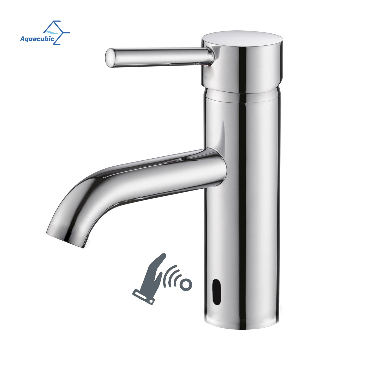 Automatic Sensor Touchless Hands Free Bathroom Sink Faucet with Temperature Mixer Intelligent Induction