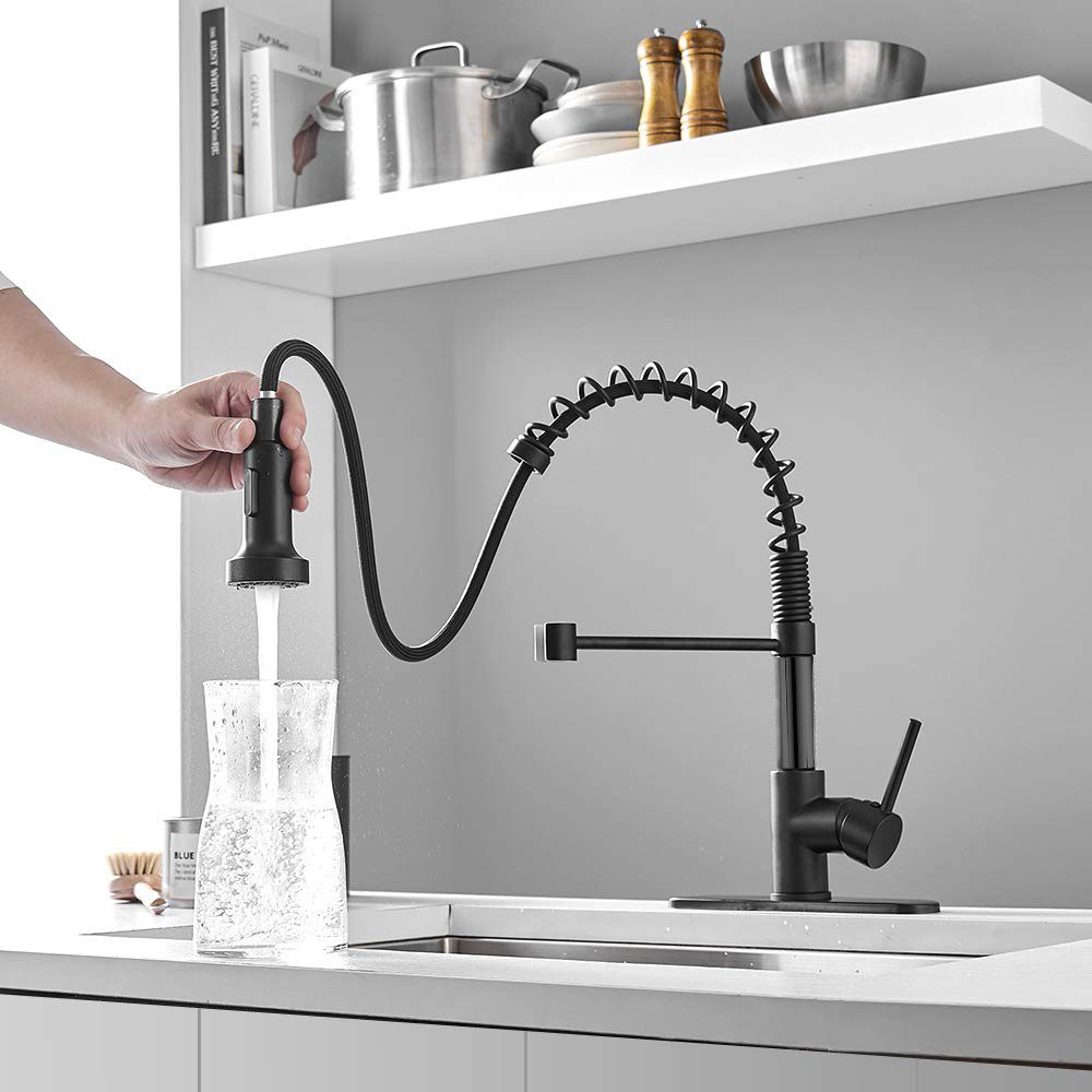 Aquacubic UPC CUPC Brass Body Pull Down Sprayer Water Sink Kitchen Faucet