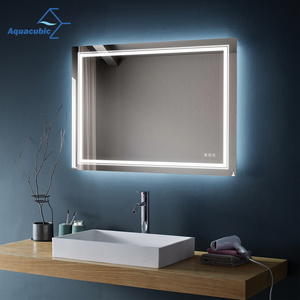 Bathroom Fixture Cold White LED Mirror Makeup Bath Room Vanity Cosmetic Mirror Wall Mounted Lighted Mirror For Bath Fixture