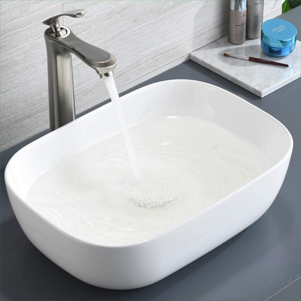 Modern cUPC CE Porcelain Oval Ceramic Bathroom Vessel Sink Above Counter Art Basin