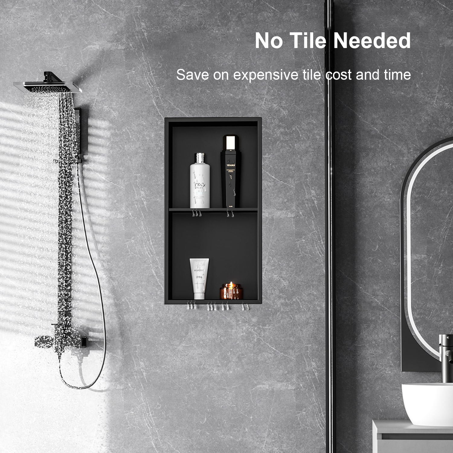 New Design Bathroom Accessories Insert Storage Shower Shelves Shower Soap Niche Recessed Tile Wall Niche