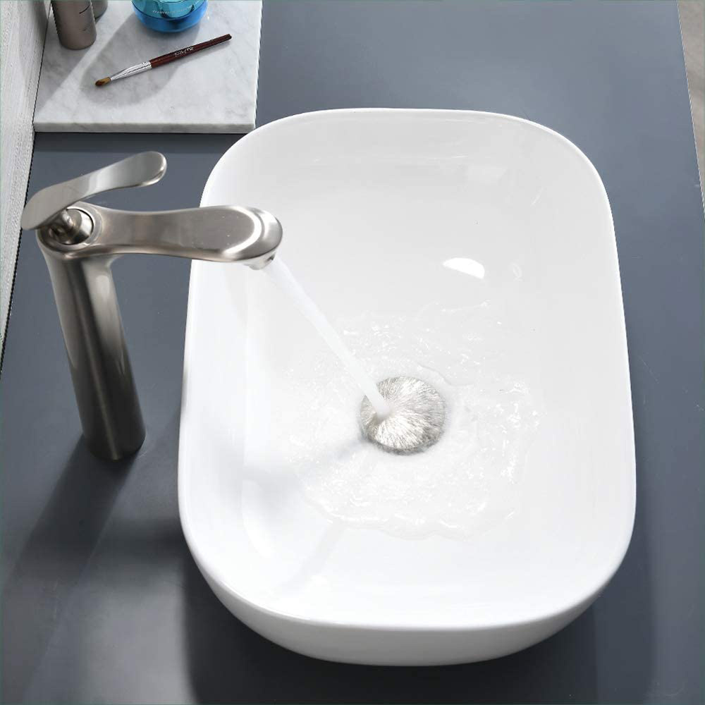 Modern cUPC CE Porcelain Oval Ceramic Bathroom Vessel Sink Above Counter Art Basin