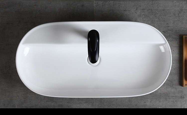 Modern High Quality China White Washbasin Above Counter Top Sink, Lavabo Bathroom Sink Cheap Ceramic Art Wash Hand Basin