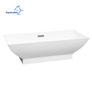 USA in Stock 70.5" * 33.5" Contemporary Acrylic Soaking Bathtub Freestanding Bathtub In rectangle With Overflow And Drain