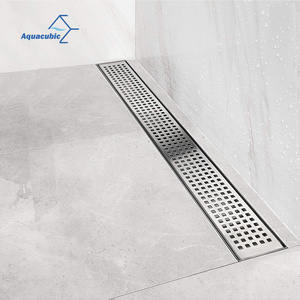 Bathroom SUS304 shower linear floor drain cover anti odor stainless steel bathroom long floor drain