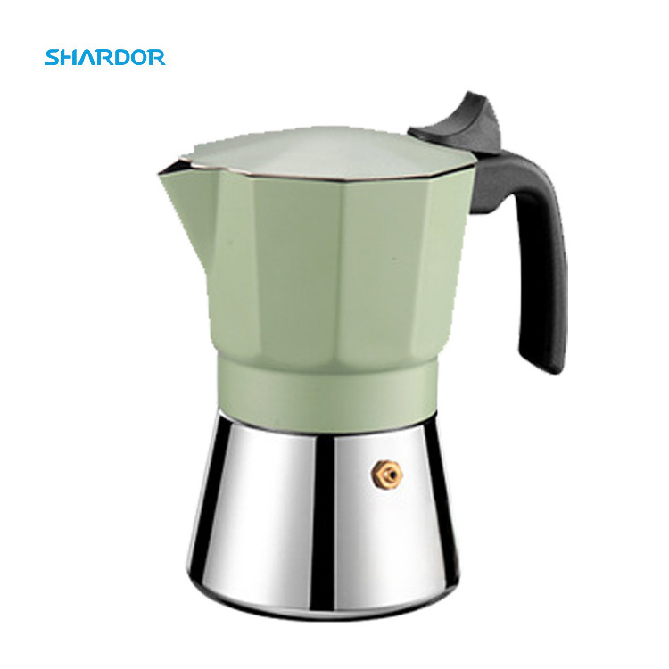 Espresso Moka Iconic Stovetop Espresso Maker Makes Real Italian Coffee Moka Pot 3 Cups 300ml Aluminium Percolator Moka Pot