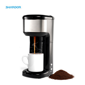 Multifunction K Cup Ground and Tea Mini Coffee Maker Single Serve Auto Shut Off Descaling Reminder Self Cleaning Coffee Maker