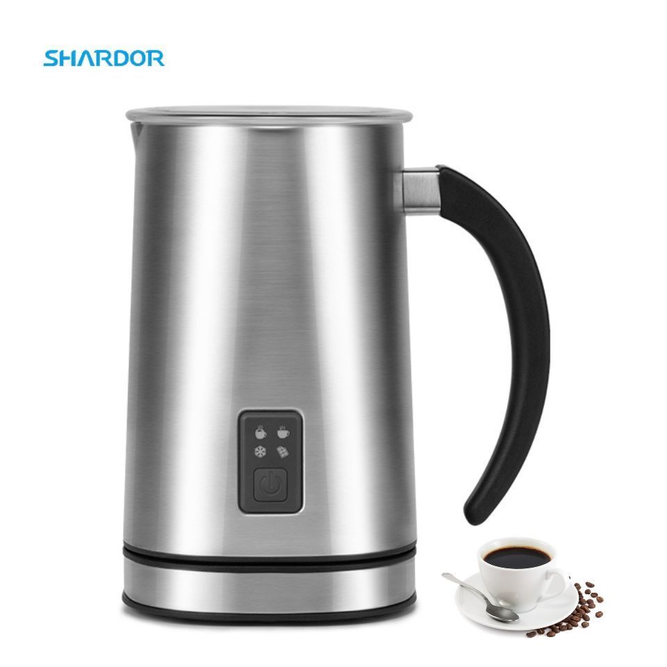 Factory Silver Stainless Steel Foam Maker for Coffee Hot or Cold Functionality Cappuccino Electric Milk Steamer Frother