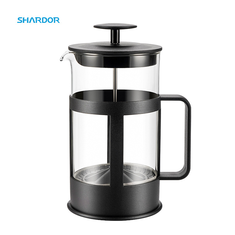 1000ml French Press Glass Heat-resistant Glass Precise 0.5 And 0.8l Scale Lines Portable Travel French Press