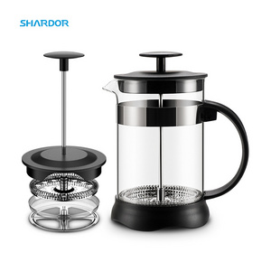 Travel French Press French Press Coffee Maker New Design High Boron Glass Cool Touch Handle Dishwasher Safe Filter Coffee Maker