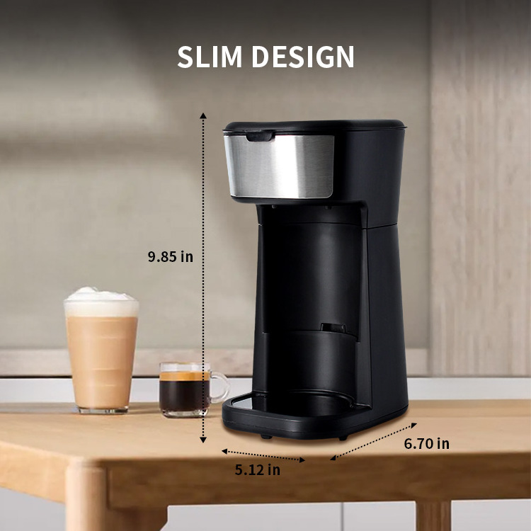 Permanent Filter Smart Anti-Drip System Coffee Brewer Machine Auto-Shut Off Compact Small Drip Coffee Maker