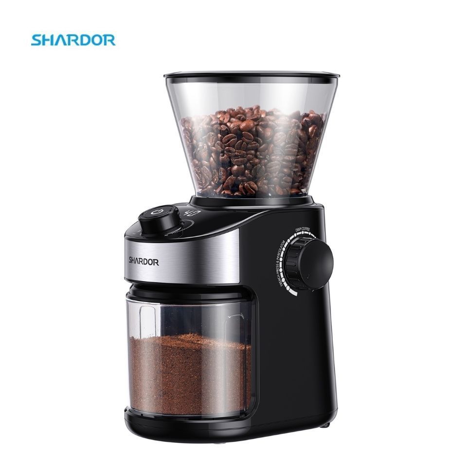 Adjustable Burr Mill with 25 Precise Grind Setting Conical Burr Coffee Grinder French Press Espresso Grinder