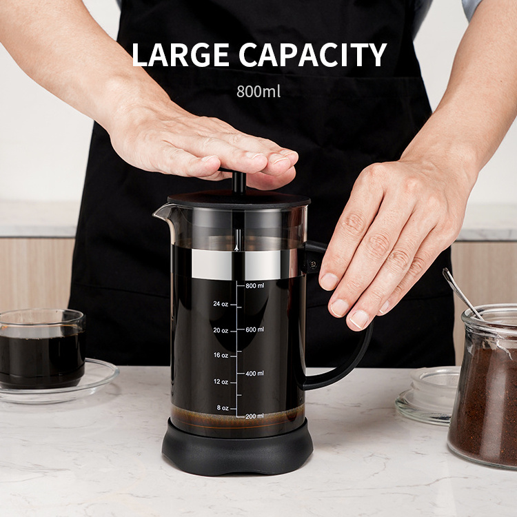 1000ml French Coffee Press High Boron Glass, Stainless Steel 304 Filter 1000ml French Press