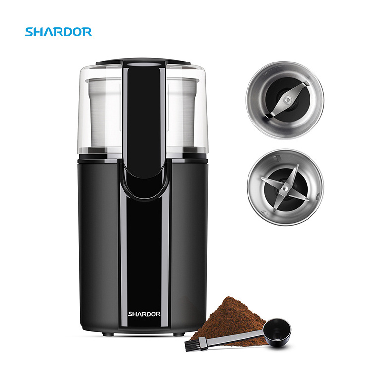 Two-cup Grinder For Dry And Wet Grind Coffee Grinder Electric 70g Removable Stainless Steel Bowl Mini Coffee Grinder