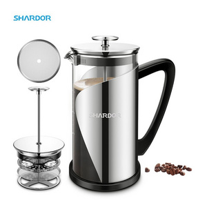 Large Capacity Bpa Free Coffee Maker French Press Stainless Steel 2 Layer Filter 1000ml 34 Oz Coffee Maker