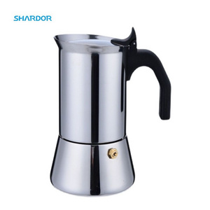 4 Cup 200ML Stovetop Percolator Italian Espresso Maker Home Camping Stainless Steel Moka Pot Espresso Maker