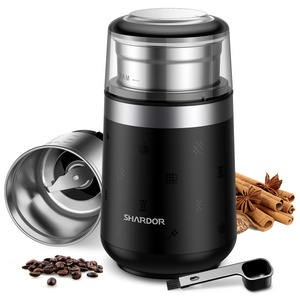 SHARDOR Removable Stainless Steel Bowl Black Spice Grinder Electric Espresso Silent Home Quiet Grinding Coffee Bean Grinder