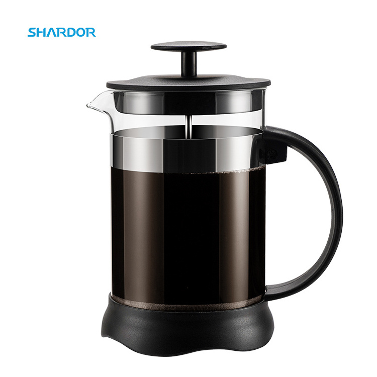 Travel French Press French Press Coffee Maker New Design High Boron Glass Cool Touch Handle Dishwasher Safe Filter Coffee Maker