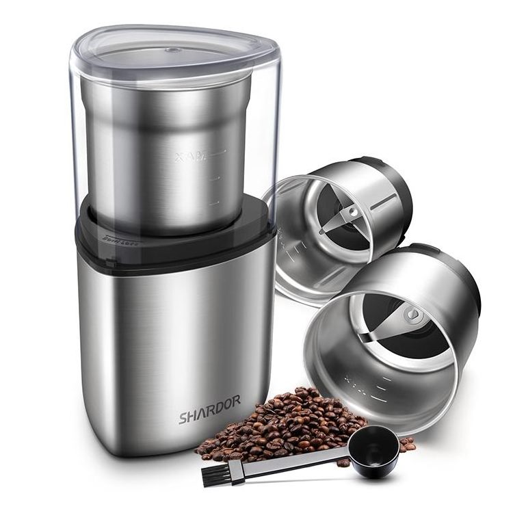 Wet Dry Use Wholesale Kitchen Spice stainless steel Removable SS304 Bowls Garlic Mill Nuts Grinder Electric Coffee Grinder