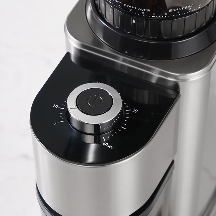 12 cups Stainless Steel Burr Portable Electric Conical Coffee Bean Grinder 150W Bean 48 Grind Settings Espresso Grinder