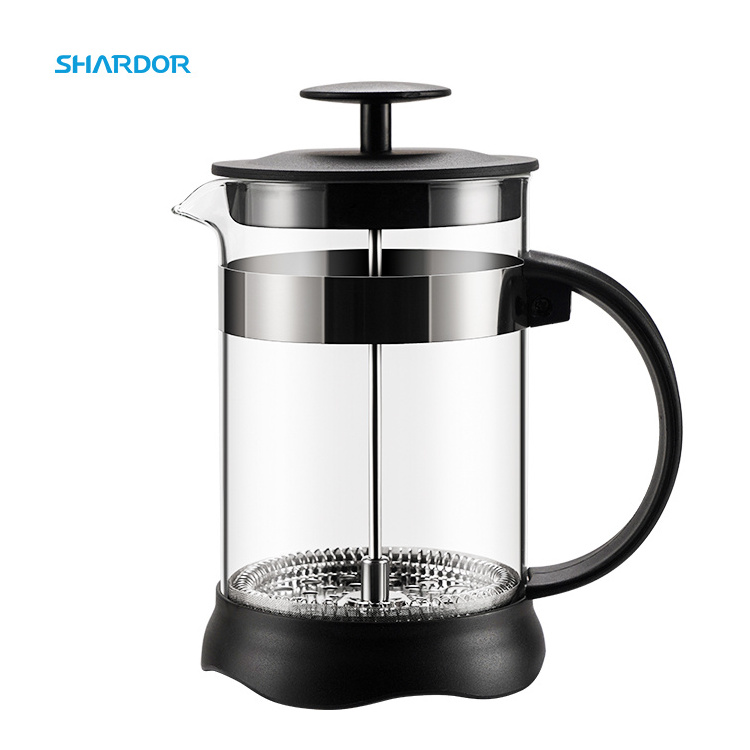 Travel French Press French Press Coffee Maker New Design High Boron Glass Cool Touch Handle Dishwasher Safe Filter Coffee Maker