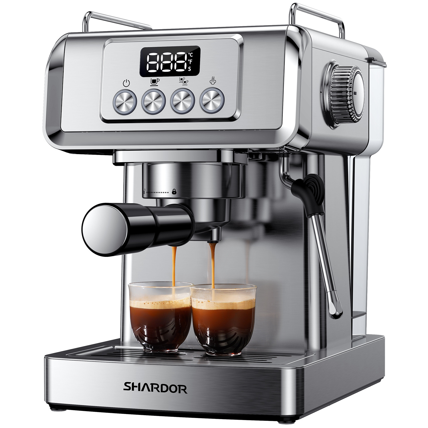 SHARDOR 20 Bar Espresso Coffee Machines Latte & Cappuccino Maker Home Stainless Steel Turkish Other Coffee Maker Machine