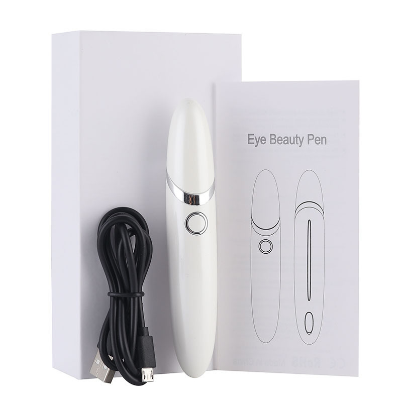 Rechargeable Eye Beauty Pen Hot Compress Eye Massager Ionic Magic Wand Massager