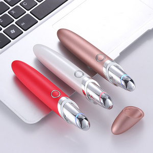 Rechargeable Eye Beauty Pen Hot Compress Eye Massager Ionic Magic Wand Massager