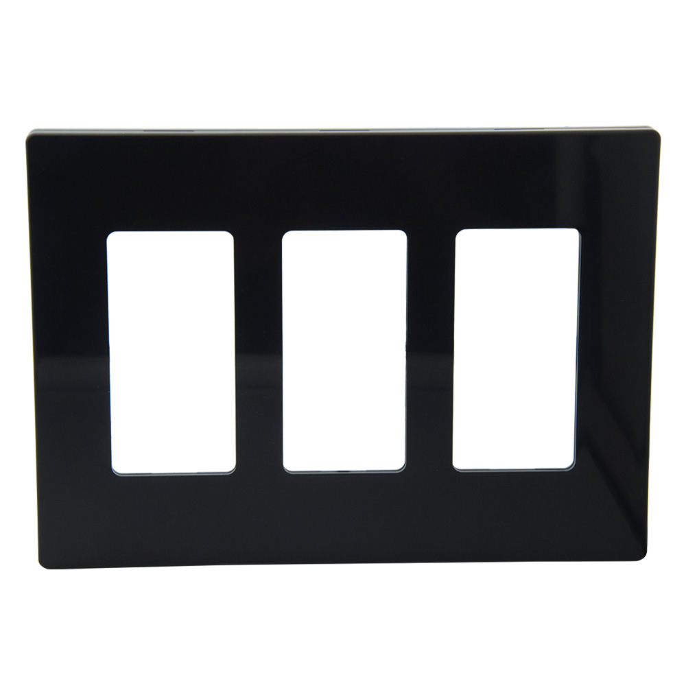 3 Gang US Standard Screwless Wall Plate Decorative Outlet Cover for Light Switch