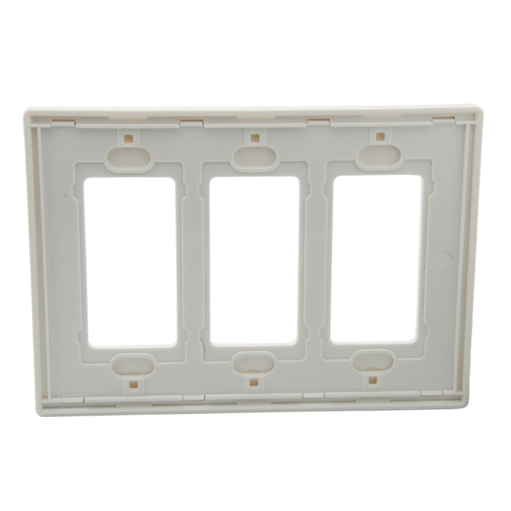 3 Gang US Standard Screwless Wall Plate Decorative Outlet Cover for Light Switch