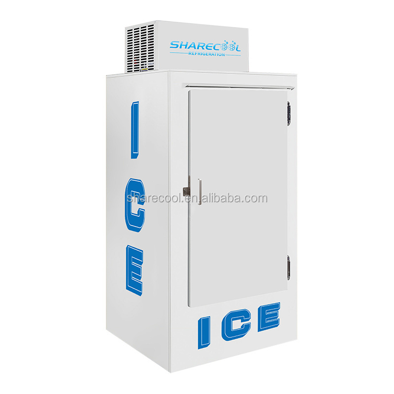 Cold Wall Solid Door Ice Merchiandiser Ice Storage Freezer