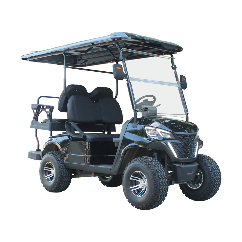 4 wheel drive 4KW motor battery powered electric 4 seater golf carts for sale with bumper