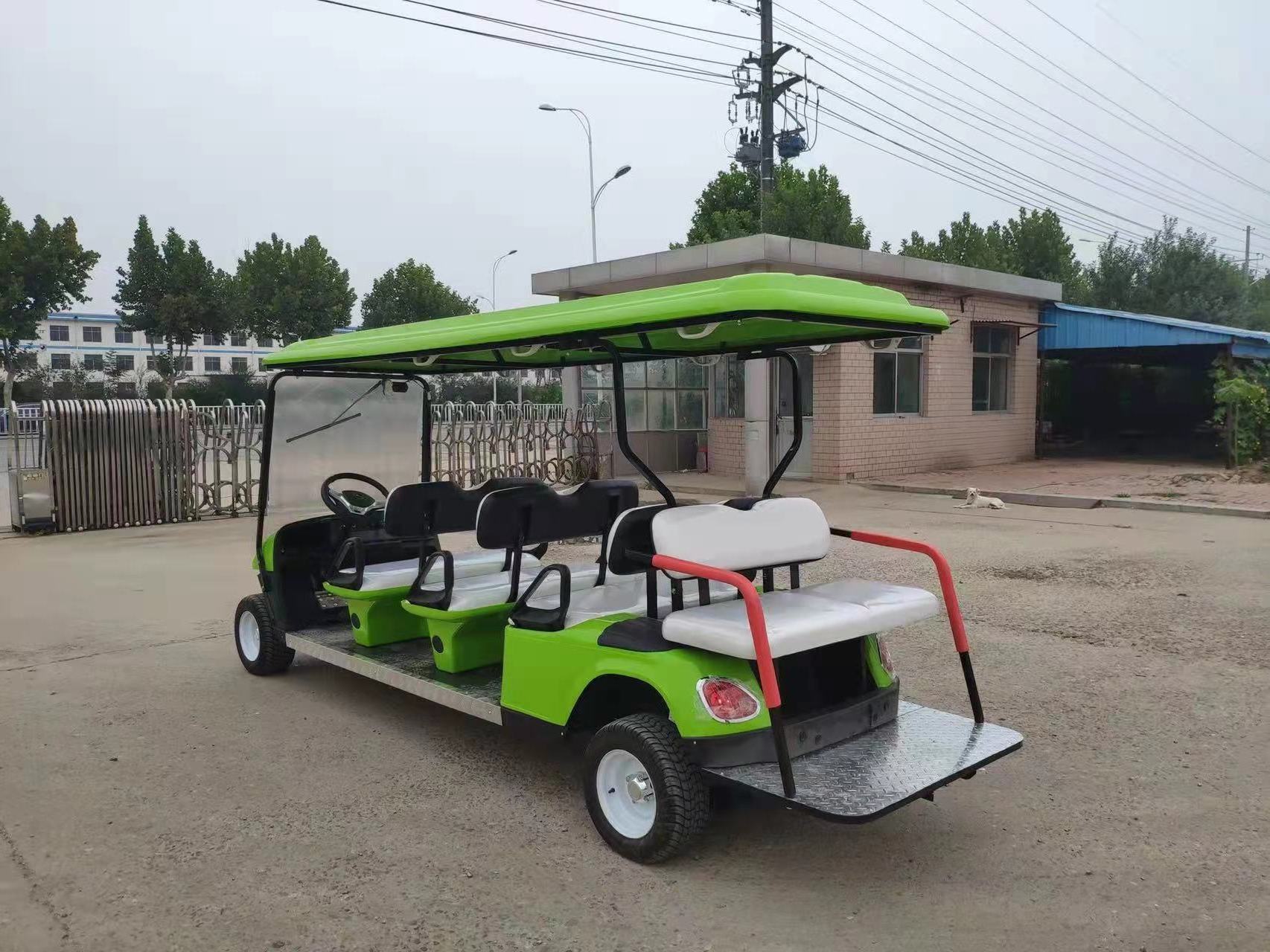 Sharefer 2021 8 Passenger 4x4  6+2 seaters High Quality 72V 4 wheel Rain Covered AC/DC MOTOR on sale electric golf cart