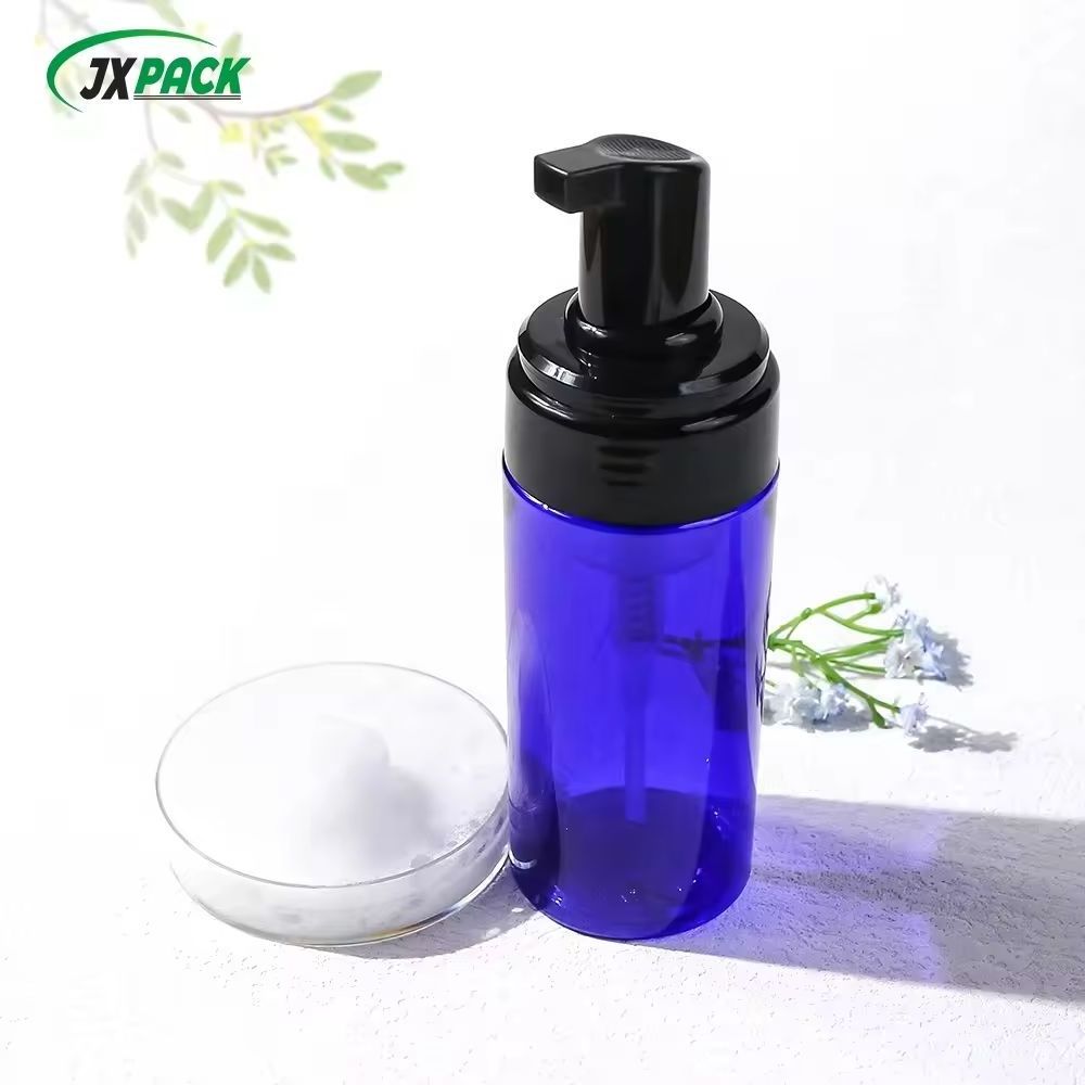 150ml 200ml 250ml Cleanser Mousse Bottle Bath Wash Eyelash Foaming Blue Frosted Foam Pump Lash Shampoo Bottle