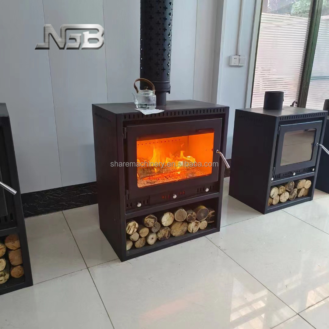 China made double sided door wood burning stove with great price