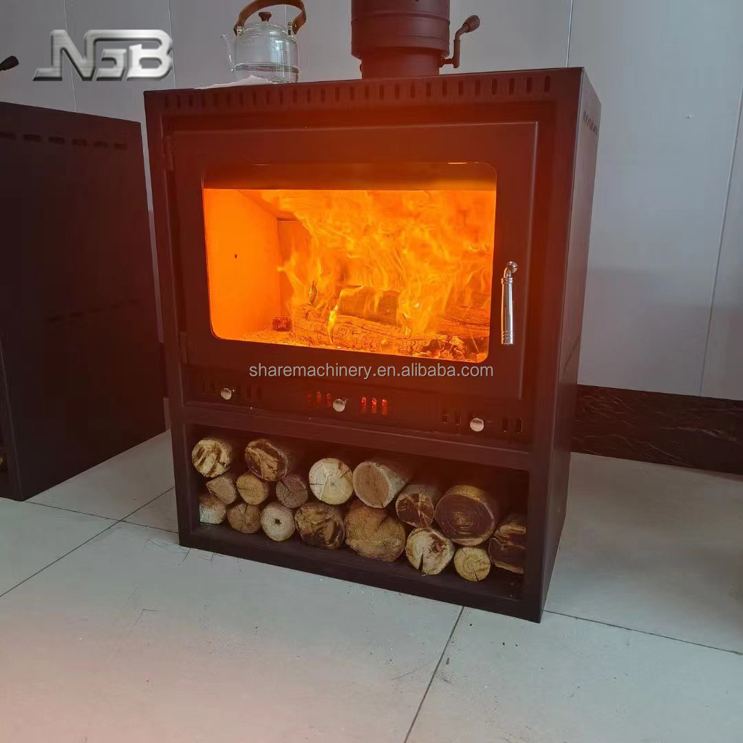 China made double sided door wood burning stove with great price