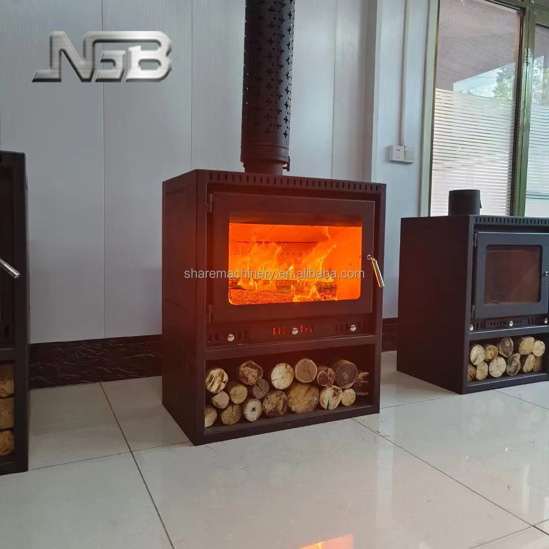 China made double sided door wood burning stove with great price