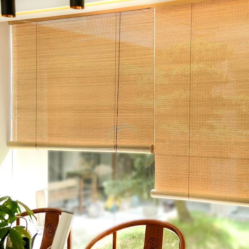 Living room rolling curtain partition, retro home door curtain, balcony decoration, lifting, shading, and mold prevention