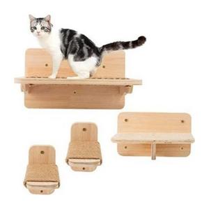 Cat climbing frame wall solid wood wall wall hanging cat toy large space capsule through the sky column cat jumping platform